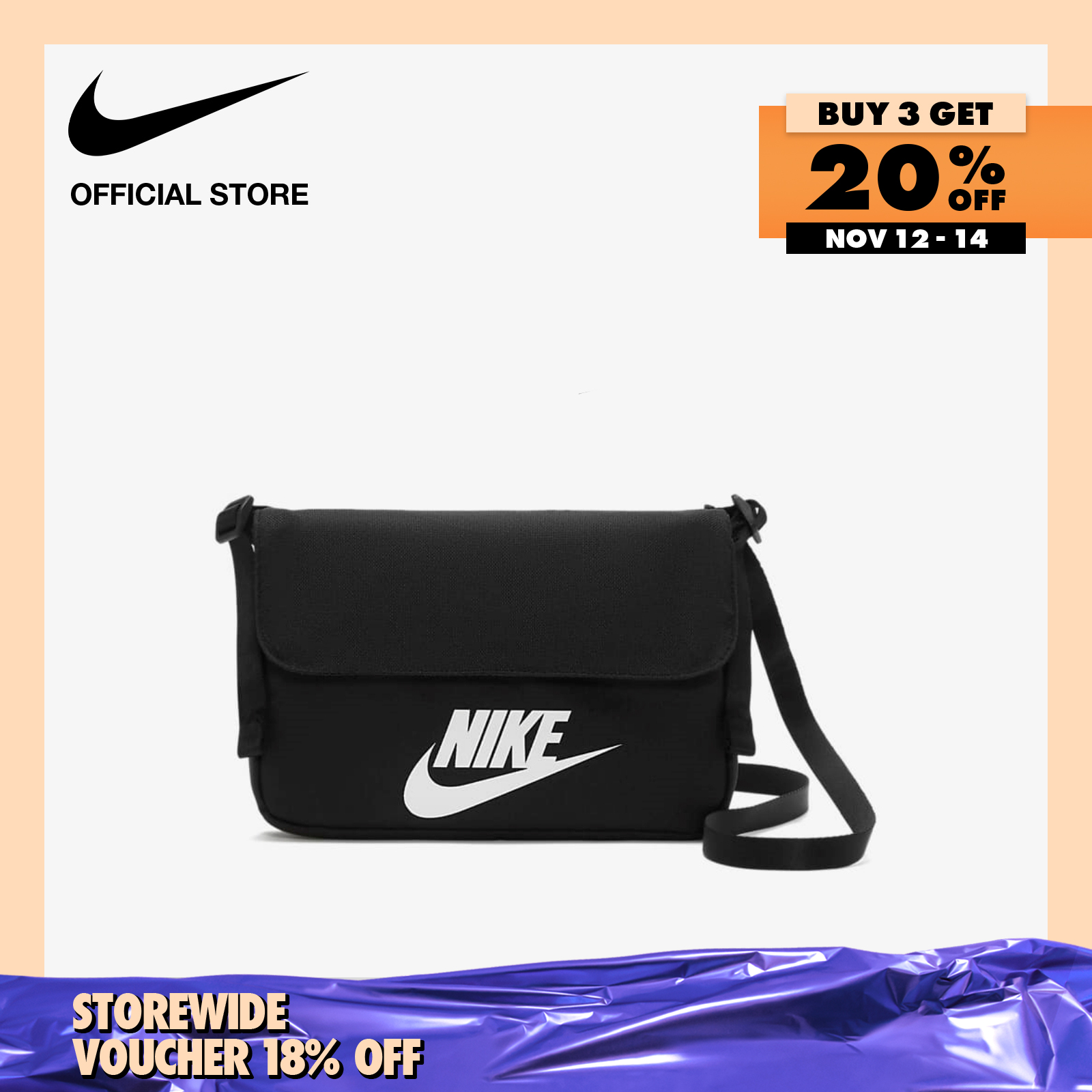 Nike Women's Sportswear Revel Cross-Body Bag - Black