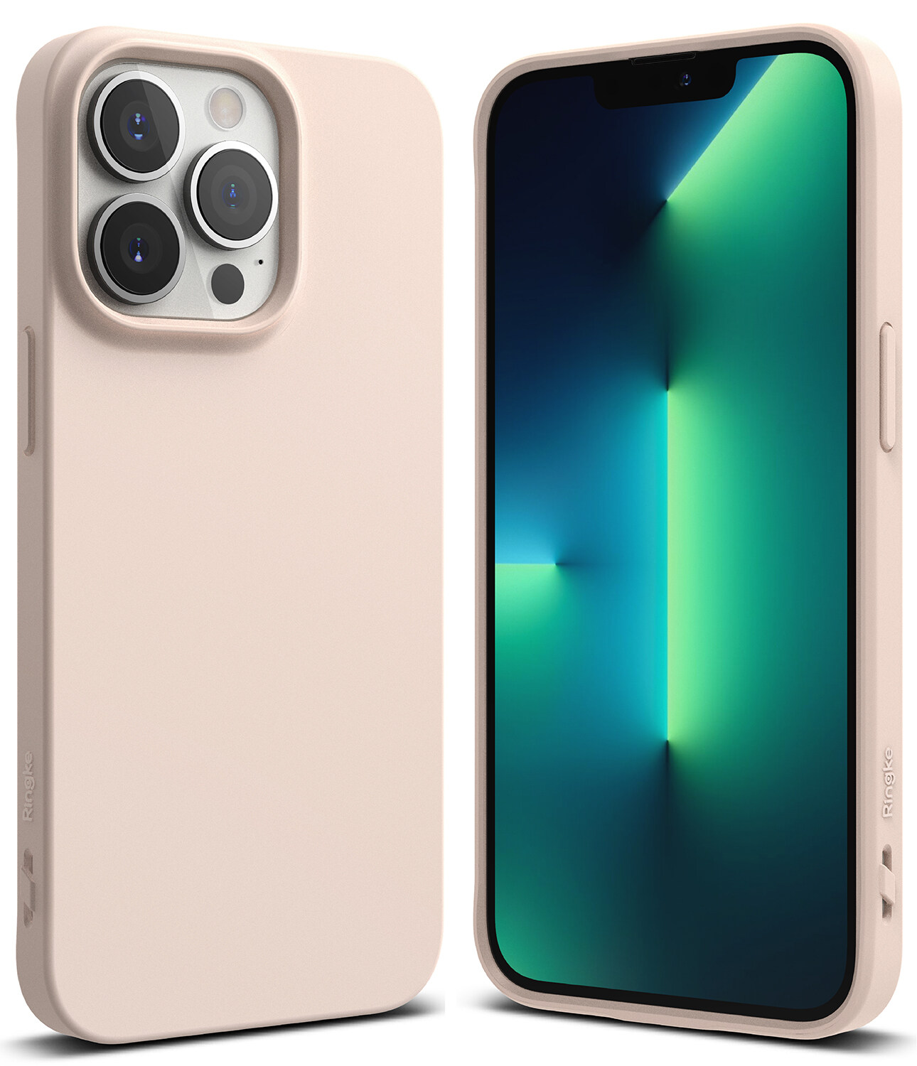 Ringke [AIR-S] for iPhone 13 Pro Case, Lightweight Slim Full Flexible Shockproof Silicone Trendy Color Scratch Resistant Cover - Pink Sand