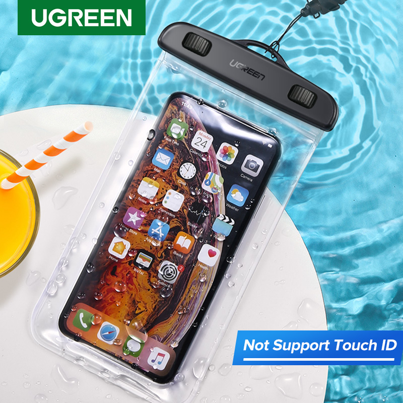 UGREEN 6.7 inch Waterproof Phone Case Support Touch ID Universal Durable Underwater Dry Bag for Smartphone iPhone 14 13 Pro Max iPhone 14 Plus iPhone 11 12 Pro Max,Xiaomi Redmi Note 7,OPPO Realme 5 ,V