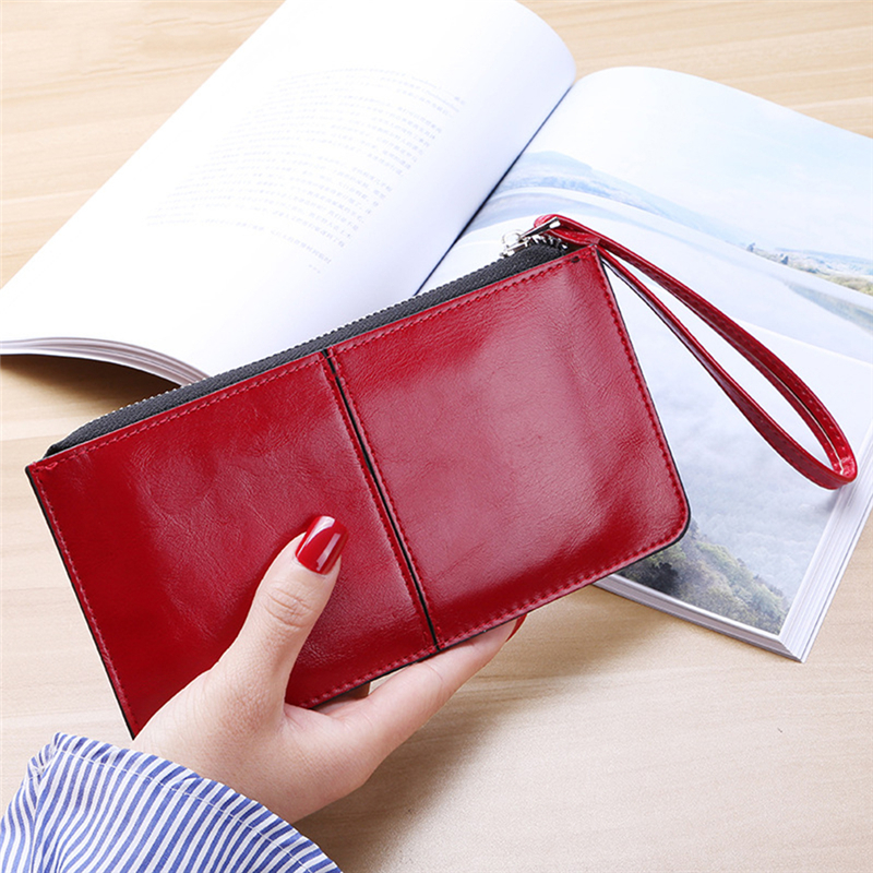 Women's Fashion Leather Clutch Long Purse Card Coin Wallet Handbag Bag Money Clip