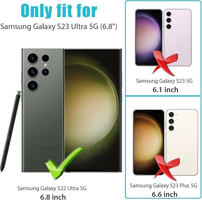 Zeking [3 + 3-Piece Set] Screen Protector [Non-Glass] and Camera Lens Protector for Samsung Galaxy S23 Ultra 5G, Flexible TPU Film, Scratch-Resistant Phone Case