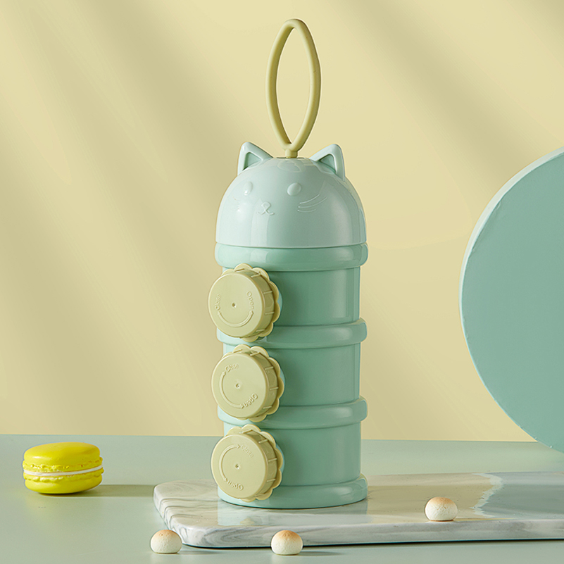 Boboduck Baby Food Milk Powder Airtight Portable Container 3 Layers Storage Bottle Stackable Infant Formula Dispenser Box Detachable F9265