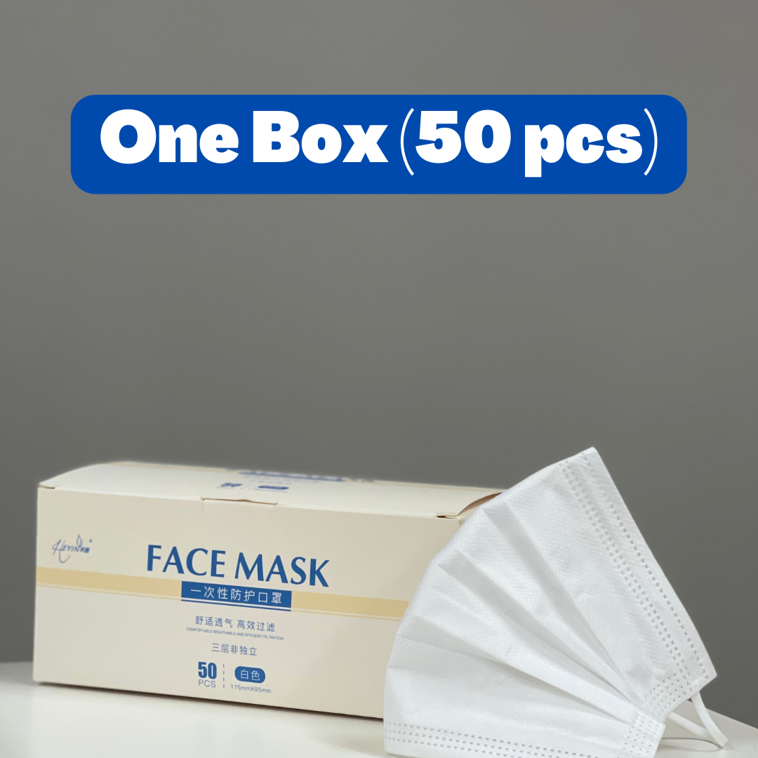 [Ready Stock] 50pcs 3PLY disposable Medical mask & face mask for Adult
