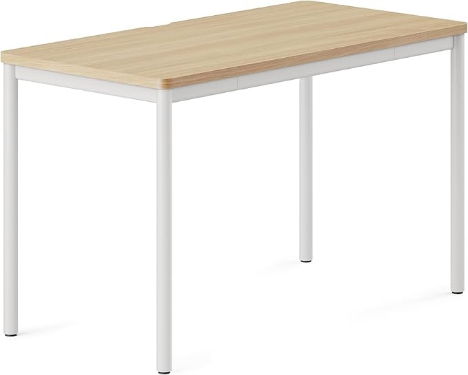 Branch Daily Desk - Functional At Home Office Desk with Effortless Assembly, Timeless Design, Rounded Corners, and Built-in Cable Notch - 36â W x 28.5â H x 24â D - Woodgrain