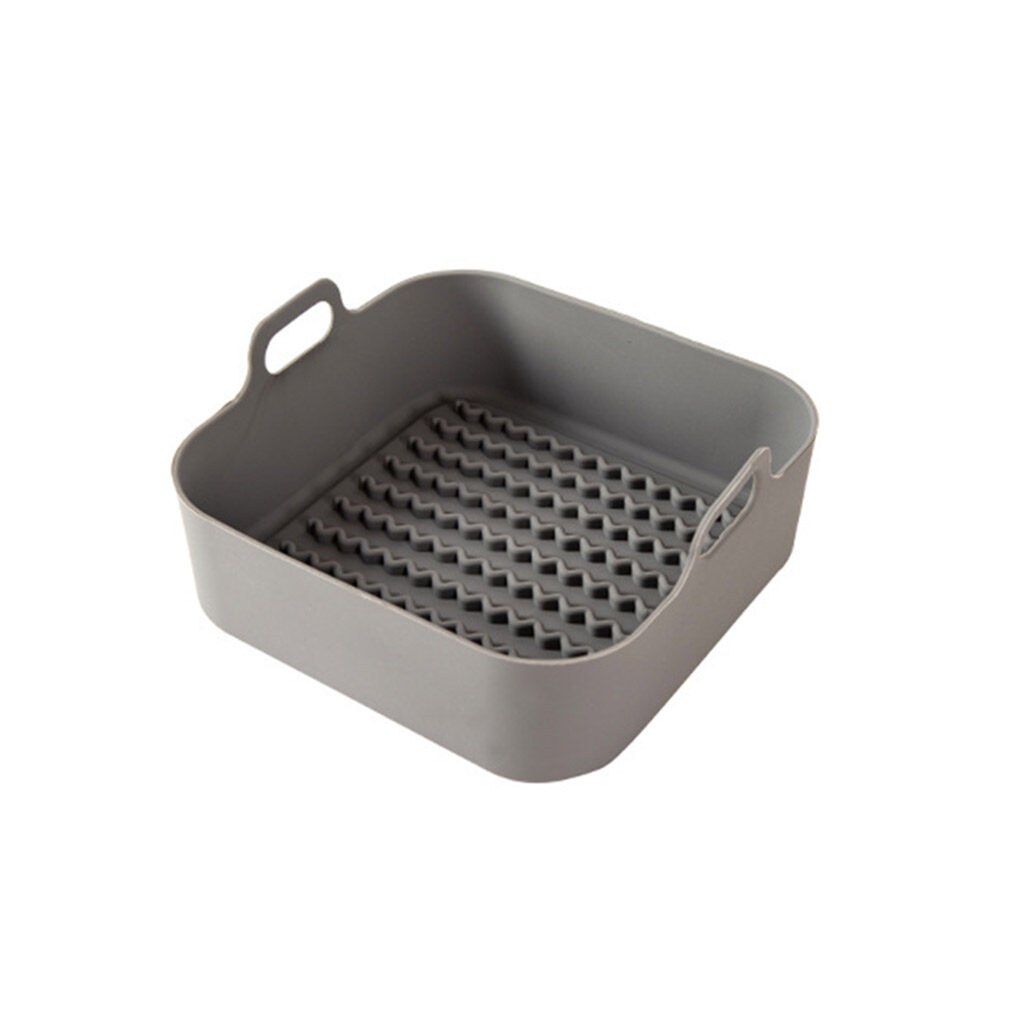 Hiszek Air Fryer Silicone Basket Pot Air Fryer Accessories Air Fryer Basket Replacement Reuseable Air Fryer Base Basket