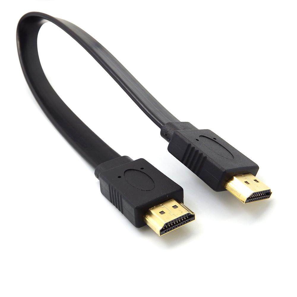 Fanestiy Full HD Short HDMI Male to Male Plug Flat Cable Cord for Audio Video HDTV 30cm