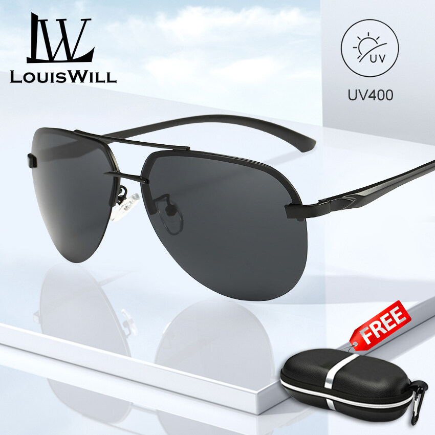 LouisWill Sunglasses Driver Driving Mirror Polarized Glasses Sunglasses Men And Women Tide Glasses Brand Goggles Square Sunglasses Retro Anti Glare Driving Sun Glasses UV400