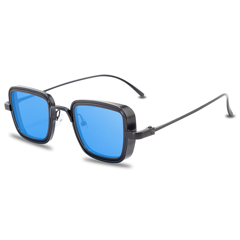 PTQ Square Sunglasses Men Retro Metal Trend Sun Glasses Steampunk Sunglasses Ladies Eyewear UV400