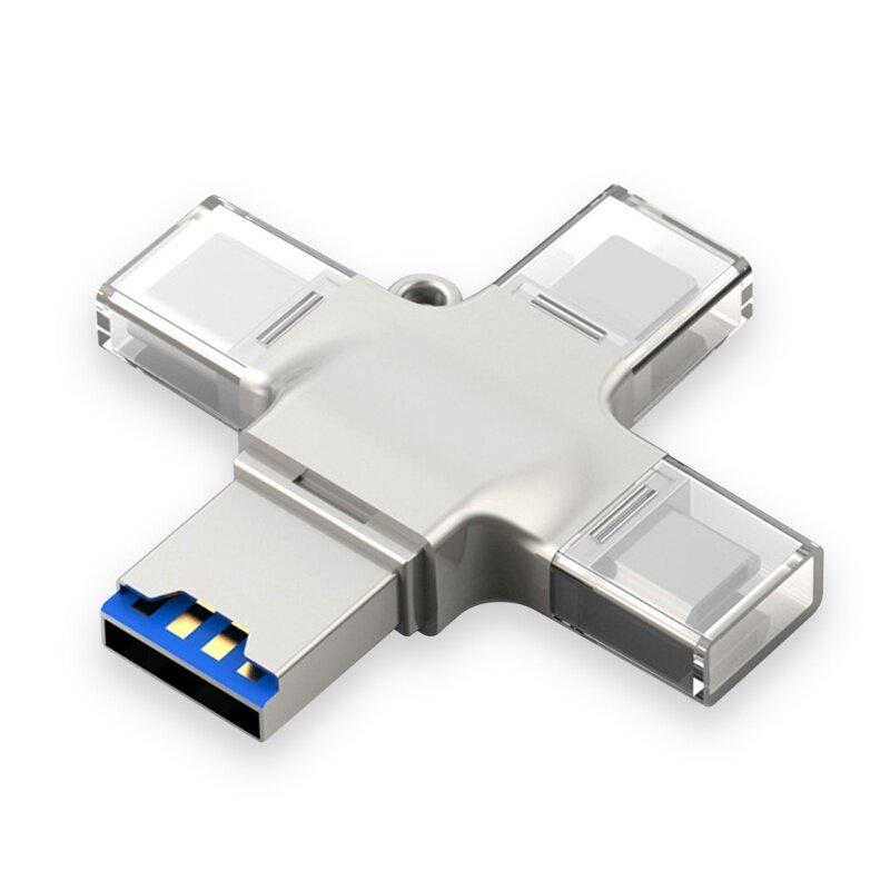CCLCC 4 In 1 Card Reader compatible USB 3.0/Type C/ Micro sd/ TF Adapter OTG for iPhone 14 13 12 11 pro max Samsung s22+ ultra xiaomi