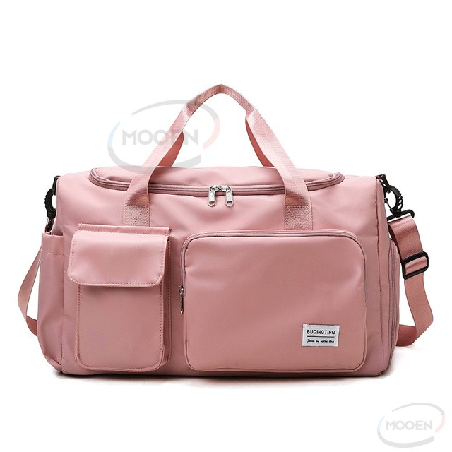 ?SG Seller?Large Capacity Travel Bag Hand Carry Multipurpose Shoes can be placed on the side Luggage Handbag Women Shoulder Bag Outdoor Waterproof Nylon Sports Gym Bag Female Crossbody Bag