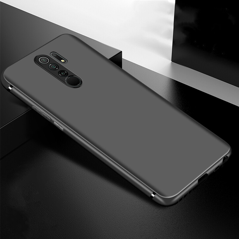 ãClear & BlackãFor Xiaomi Poco M2 Reloaded Slim Fit Soft Rubber Gel Phone Case Transparent Full Protective Skin-Friendly Anti-Scratch Resistant Back Cover Skin