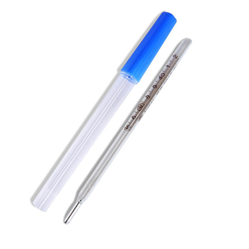 Cofoe Glass Mercur Thermometer Clinical Oral Cavity Armpit Temperature Measurement Fever Termometer for Adult Children