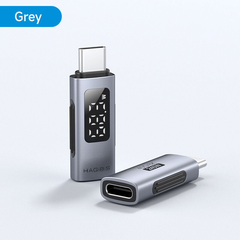 Hagibis LED Display 240W USB C Adapter Type C to USB C USB4 Connector USB-C Male To USB-C Female Adapter 40Gbps 8K60Hz For Thunderbolt 4/3 iPhone 16/15 Pro Tablet Macbook Pro