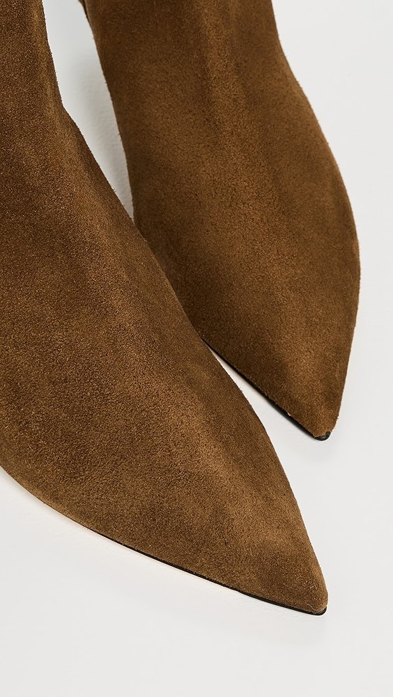 Sofie Cow Suede Leather Tobacco Boots