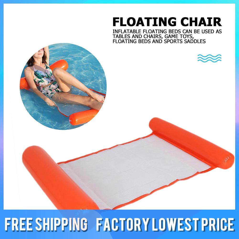 Indoor Fitness New Water Inflatable Hammock, Swimming Pool Float Chair Water Foldable Inflatable Hammock Back Floating Bed Swimming Pool Party Floating Chair Lounge Chair Drifter Swimming Pool Beach F