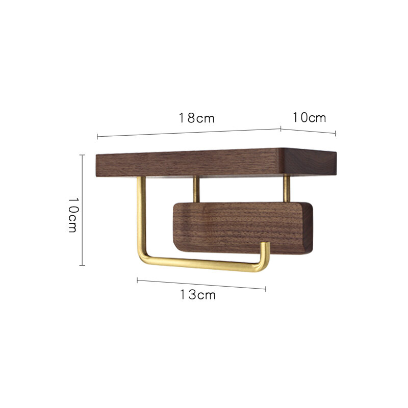 Mori Wood Liangpin Solid Wood Tissue Holder Toilet Walnut Roll Paper Storage Rack Nordic Style Toilet Tissue Box