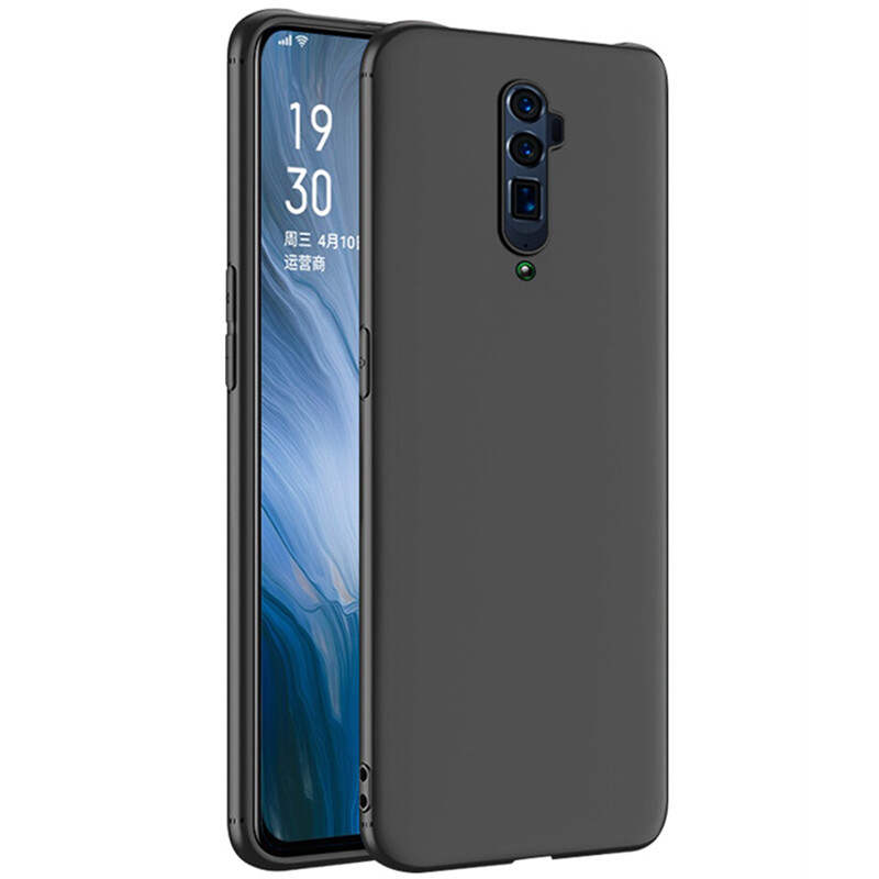 ãClear & BlackãFor OPPO Reno 10X zoom 6.6 inch CPH1919 Slim Fit Soft Rubber Gel Phone Case Transparent Full Protective Skin-Friendly Anti-Scratch Resistant Back Cover Skin