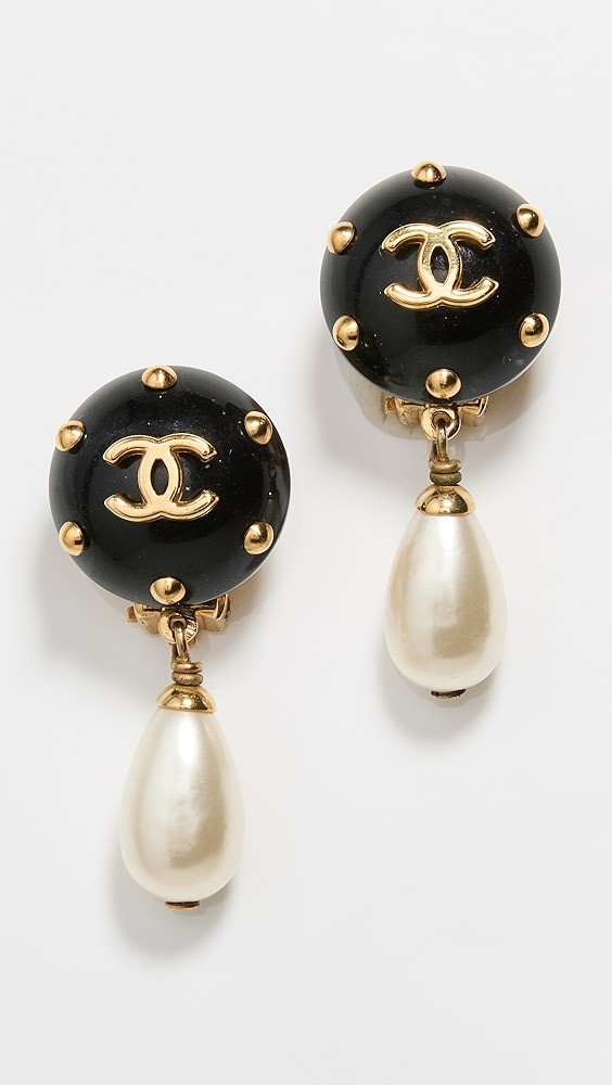 Chanel Pearl Dangle Earrings