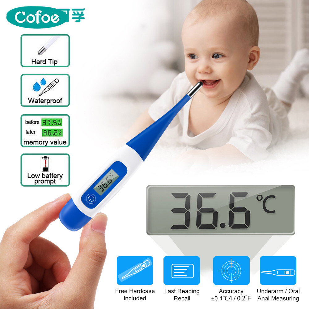 Cofoe Soft Tip Thermometer Mutifunction Digital Thermometer Baby & Children & Adults Body Temperature Measuring Tools