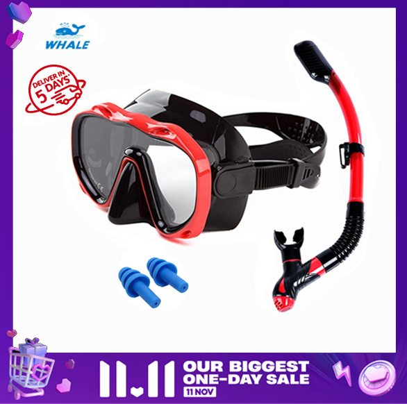 Whale Professional Diving Scuba Snorkel Swimming Dry Snorkel Tube Set