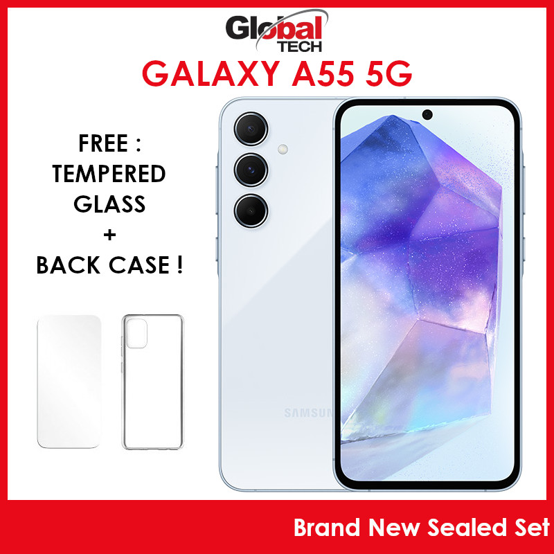 Samsung Galaxy A55 5G 256GB Rom + 12GB Ram | 128GB Rom + 8GB Ram l NFC and ESIM (FREE : TEMPERED GLASS + BACK CASE)