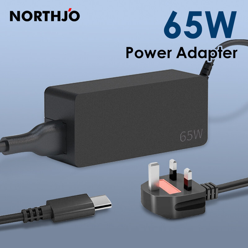 NORTHJO 65W USB C PD Charger Power Adapter Type C Laptop Charger for Lenovo Yoga ThinkPad HP Spectre Nintendo switch iPad Pro Tablets Mobile Phone SAMSUNG Huawei Xiaomi Surface Pro 7 - US / UK / EU P