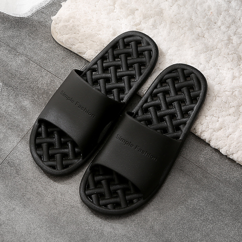 (SG Seller)Japanese Style Indoor Household Slipper Bathroom Non-Slip Empty Leak Quick Dry Slippers Unisex Super Soft Non-Slip Slipper for Men and Women