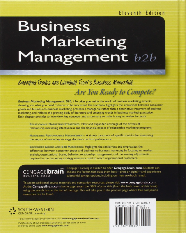 Business Marketing Management: B2B 11th Edition