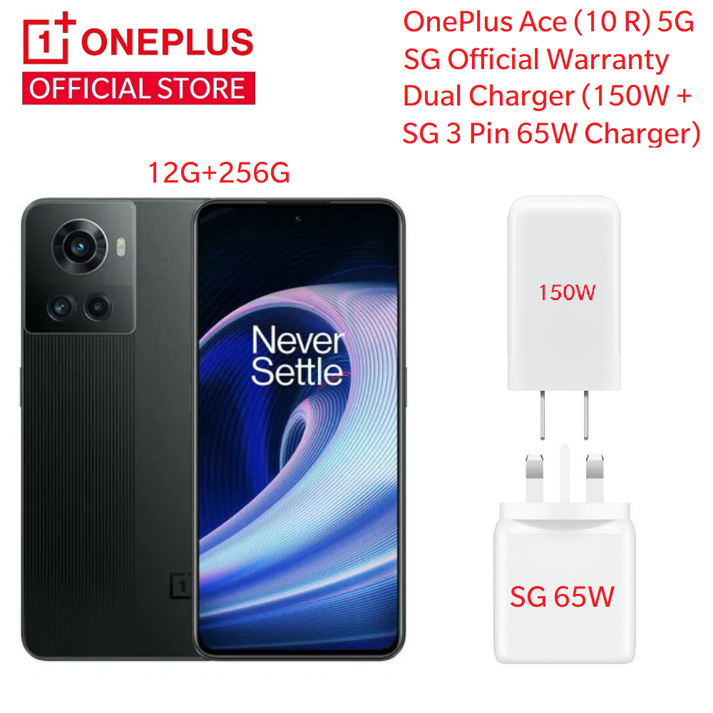 OnePlus Ace 5G Gaming Phone | Dual Charger (150W + SG 3 Pin 65W ) SG 1 Year Local Warranty