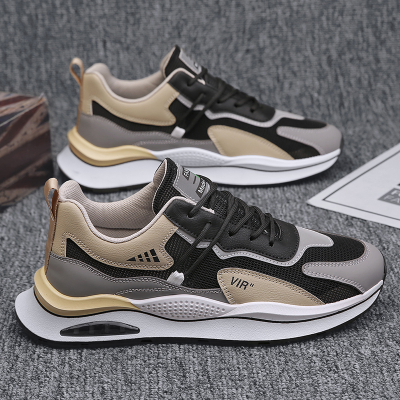 Men's shoes autumn 2023 new daddy shoes all-match sports shoes running mesh casual shoes orgasm-increasing shoes mesh breathable sports air cushion casual shoes thick-soled ultra-light soft bottom non