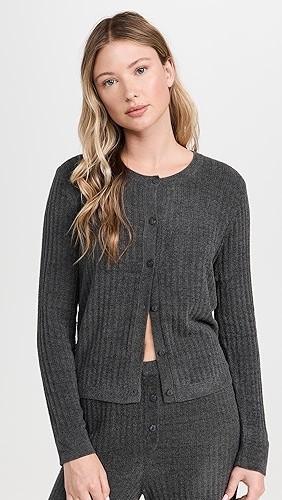 CozyChic Ultra Light Ribbed Button Cardigan