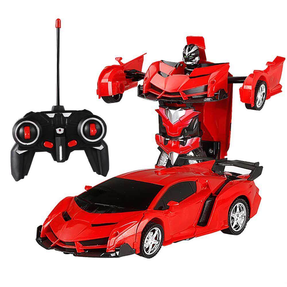 Bafada Remote Control Car, RC Car 360Â°Rotating with One-Button Deformation Function and LED Light, Robot Cars Kit Toy for Kids