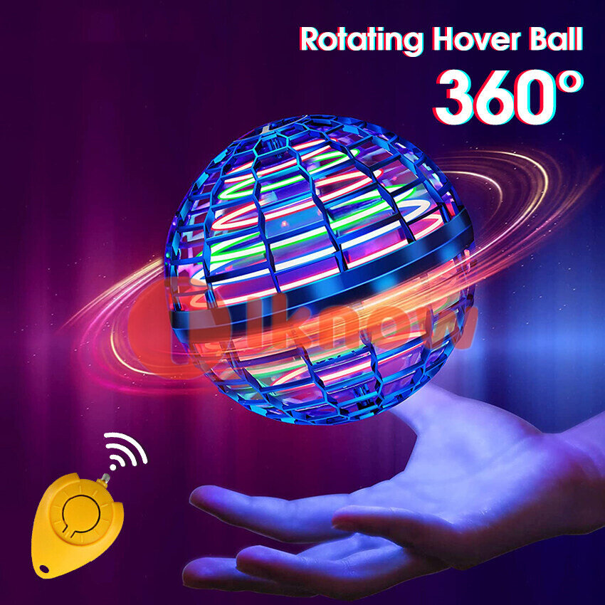 I know Flying Orb Ball, 2022 Upgraded 360° Rotating Boomerang Hover Ball with LED Lights, Flying Mini Drone Ball That Comes Back to You, Cool & Safe Rechargeable Fly Ball Toys for Kids Indoor Outdoor