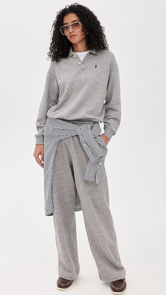 Polo Collar Sweatshirt