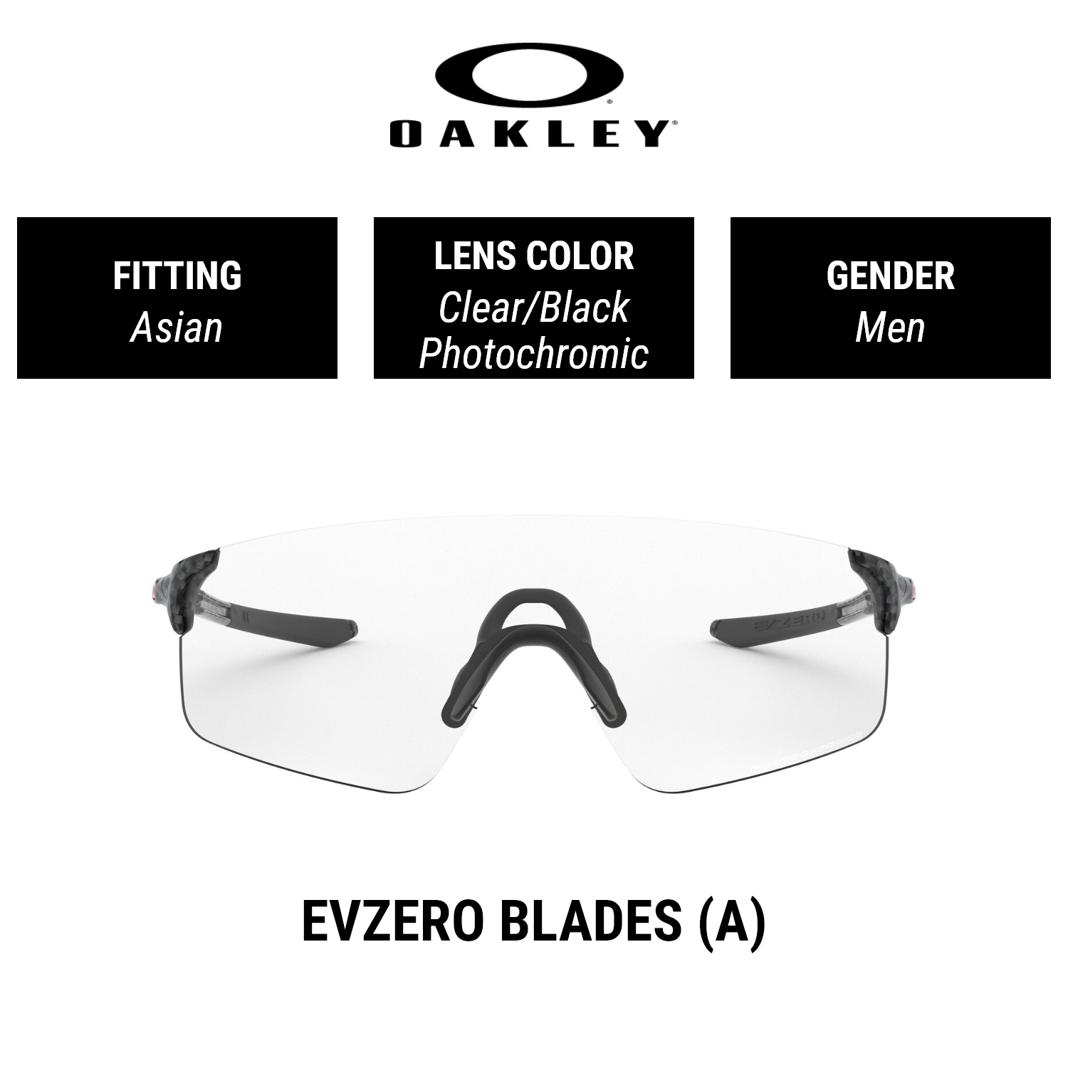 Oakley EVZERO BLADES (A) OO9454A 945404 Men Asian Fitting Sunglasses Size 38mm