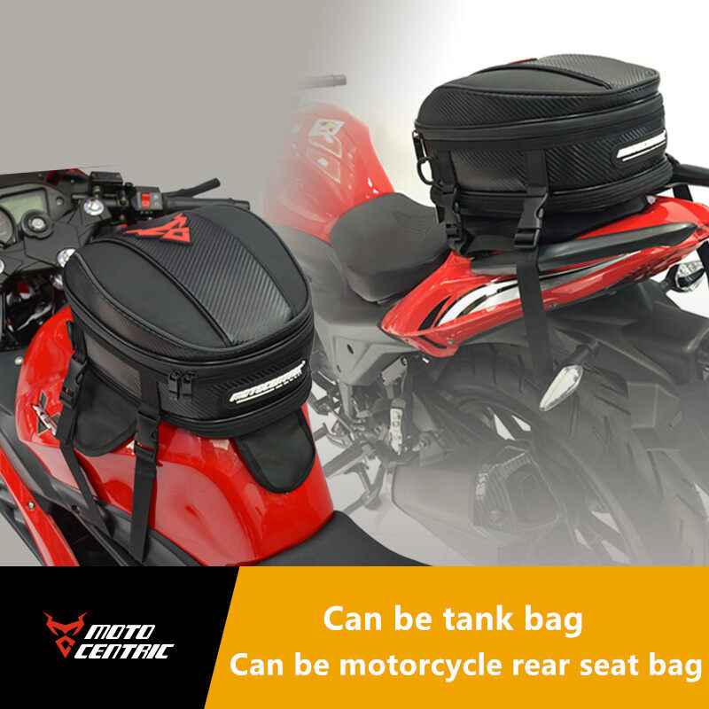 MOTOCENTRIC Motorcycle Tank bag Motorbike Oil Fuel Saddlebags Waterproof Motorcycle Racing Tail Back Seat Bags Moto Saddle Bag Top Case Red Blue Green Grey Black