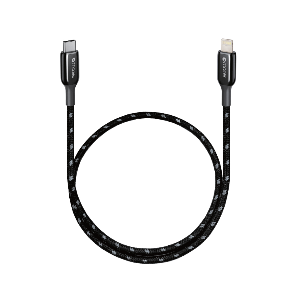 Mazer / Infinite.LINK 3 Pro Cable MFI Lightning to USB-C / 3.1A / 30W/0.5M - Black / 2 Years Warranty