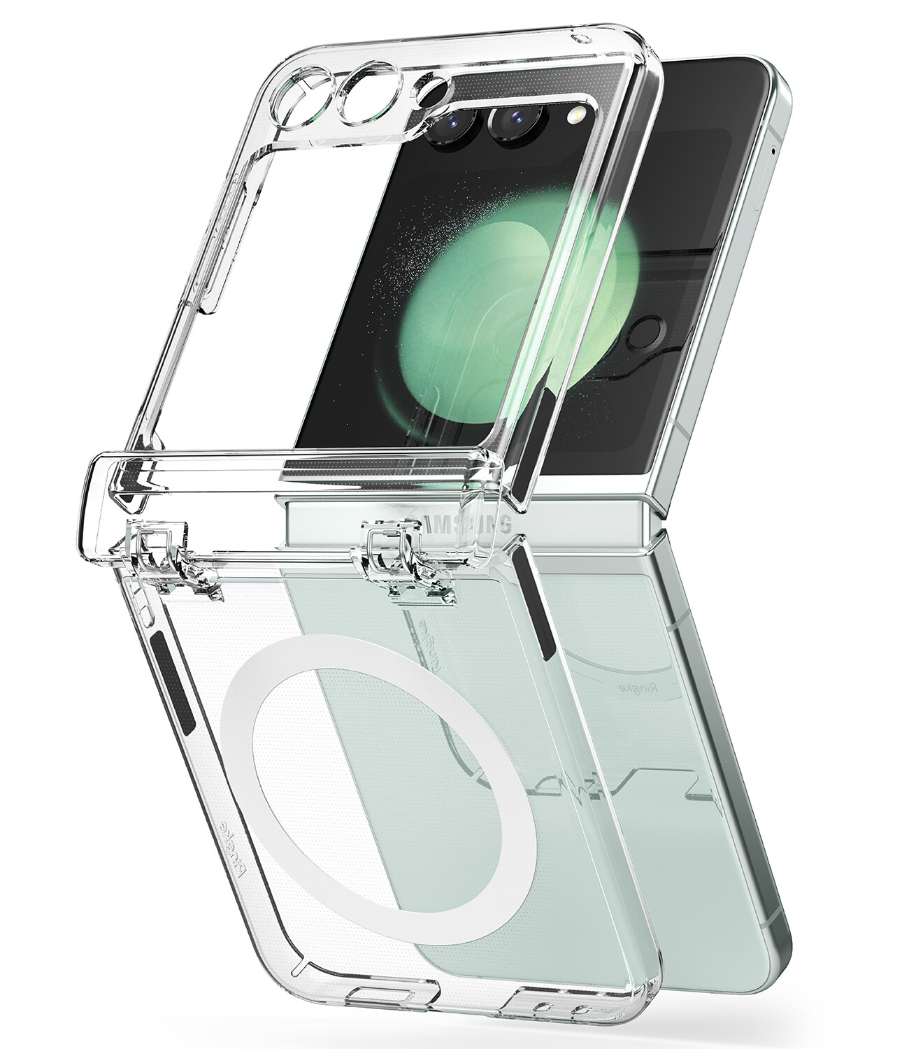 Ringke Slim Hinge Mag Compatible with Samsung Galaxy Z Flip 5 5G Case Cover Complete Hinge Protection Transparent Anti-Yellowing Solid Scratch Resistant Protective Z Flip 5 Back Cover