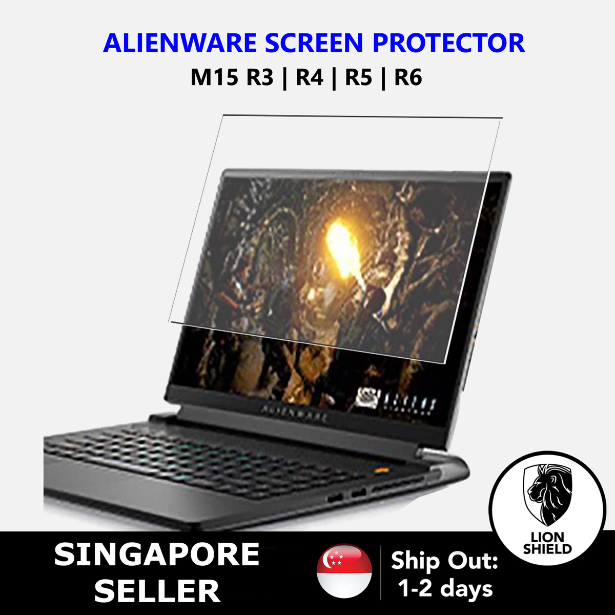 (SG) Alienware M15 R3/R4/R5/R6 Screen Protector Tempered Glass â Clear, 15.6 Inch