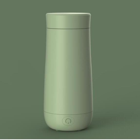 ☏℗ Portable Electric Kettle Travel 350ML Stainless Steel Water Boiler Keep Warm for Coffee Tea Electric Bottle Cup White Green 便携电热壶 电热杯