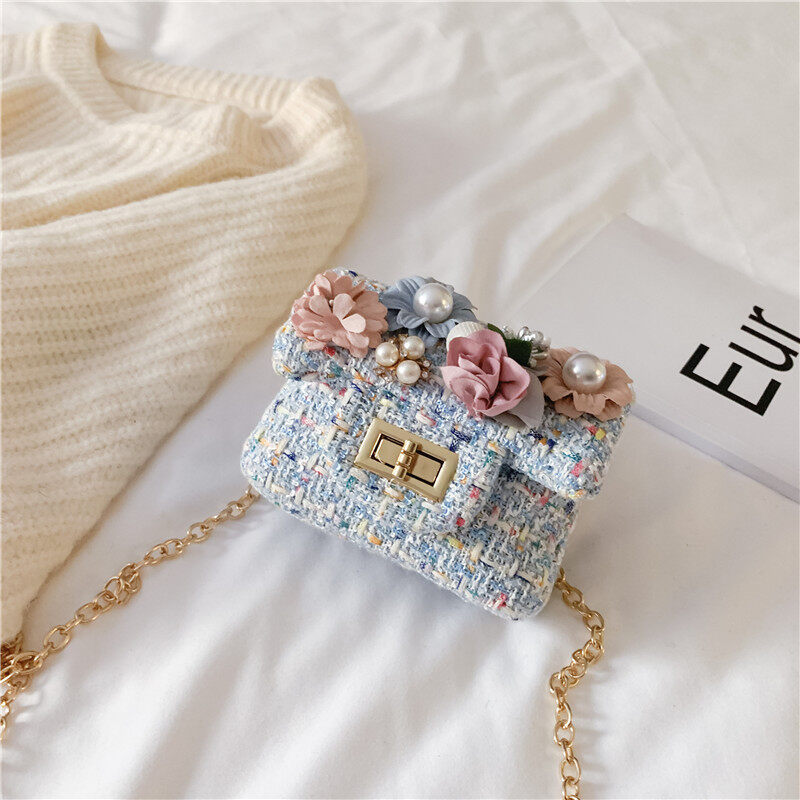 Kids Girls Bags Baby Girl Cotton Linen Small Square Mini Handbag Child Sling Bag Cute Crossbody Bag