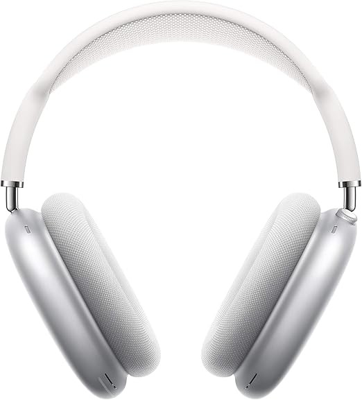 Apple AirPods Max Wireless On-Ear Headphones, Active Noise Cancellation, Transparency Mode, Personalized Spatial Audio, Dolby Atmos, Bluetooth Headphones for iPhone - Silver
