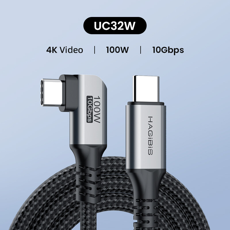 Hagibis USB C to USB C Cable USB 3.2 Gen 2 Type C Cable 10Gbps 4K 60Hz Video 100W PD Fast Charging Compatible for iPhone 16/15 Pro iPad Pro MacBook Pro/Air Samsung Galaxy Huawei Matebook iPad Pro Chro