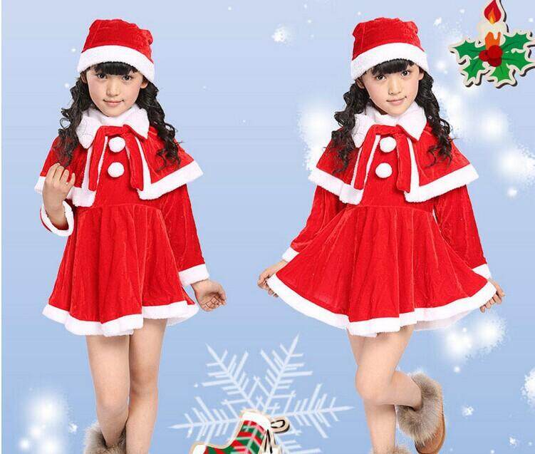ï¼Super Fan) Little Girls and Boys Christmas Dress Santa Claus Cosplay Costume Sizel (Red) 70 To160