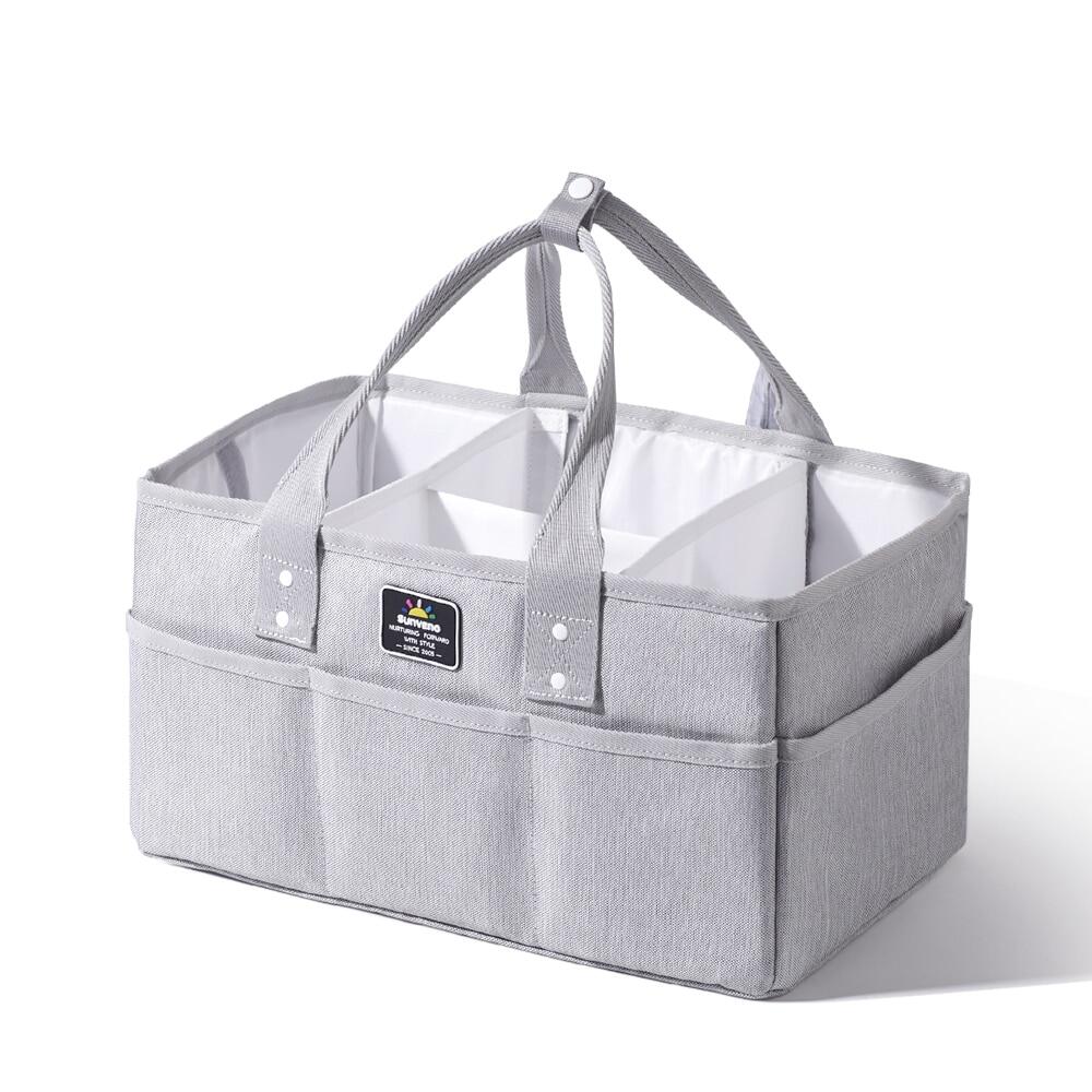 SUNVENO Baby Diaper Caddy Organizer Portable Holder Bag for Diapers and Baby Wipes Nursery Storage Bin Diaper Baby Bag