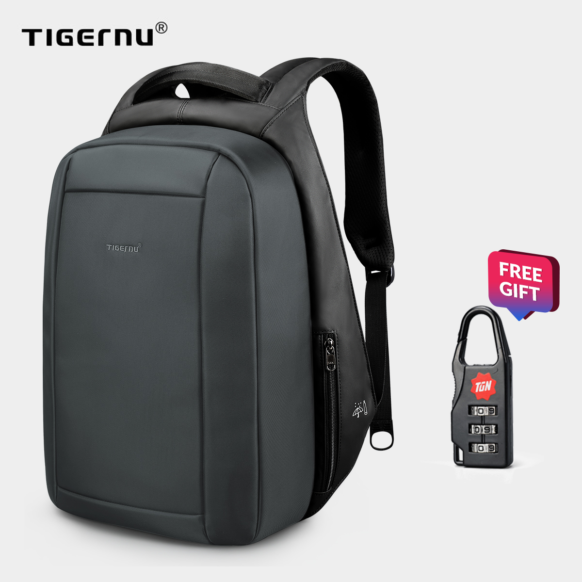 Tigernu Waterproof Nylon 15.6 inch Laptop Bag fashion korea unisex bag for women Men backpack school bag T-B3599