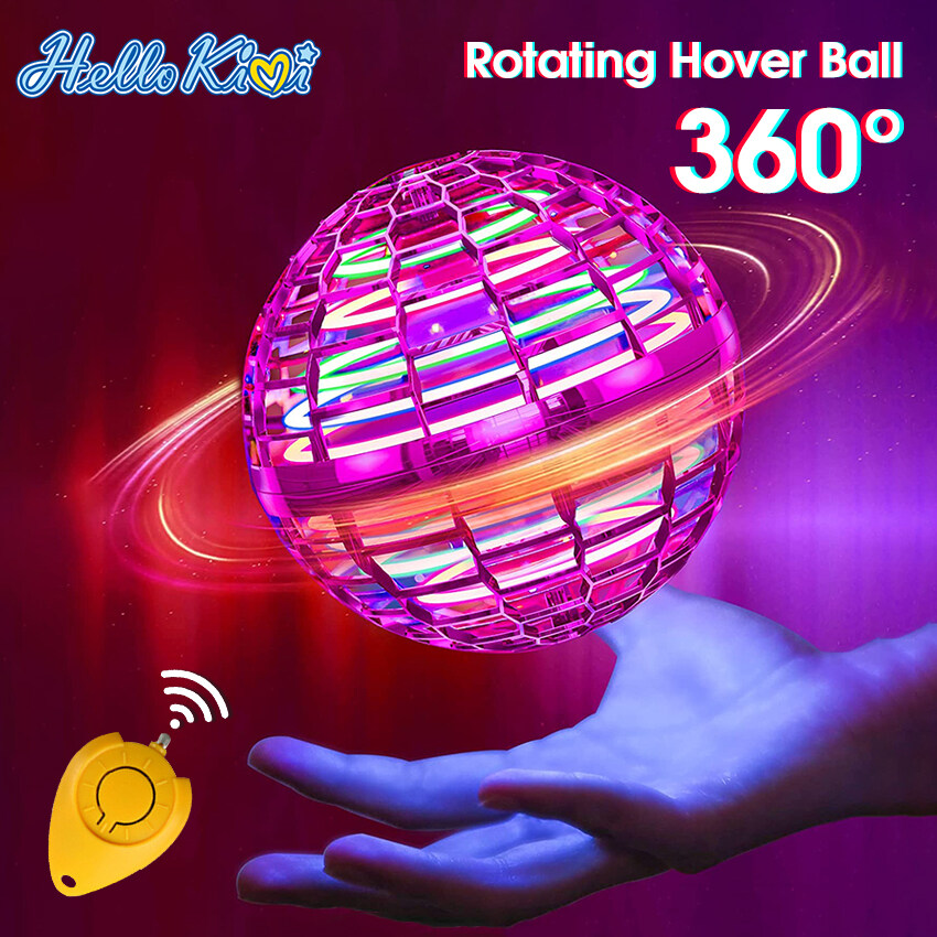 HelloKimi flying orb Flying Ball Spinner Toy Christmas gift flying spinner mini drone Mini Hand Controlled 360° Toys Fly Orb Rotating Magic Drone Flying Boomerang Balls Hand Controlled Fidget Toys for