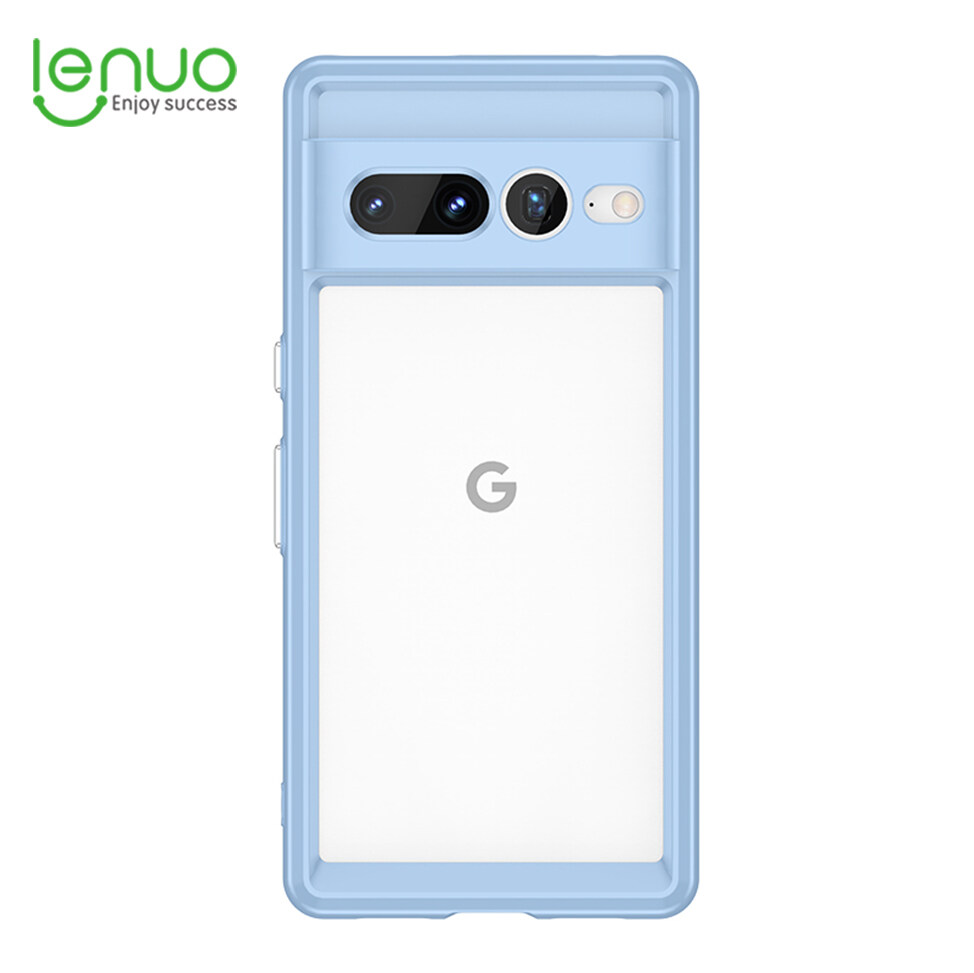 Lenuo For Google Pixel 7 Pro Case Silicone Clear Border Bumper Shockproof Transparent Case For Google Pixel 7A 6A Back Cover