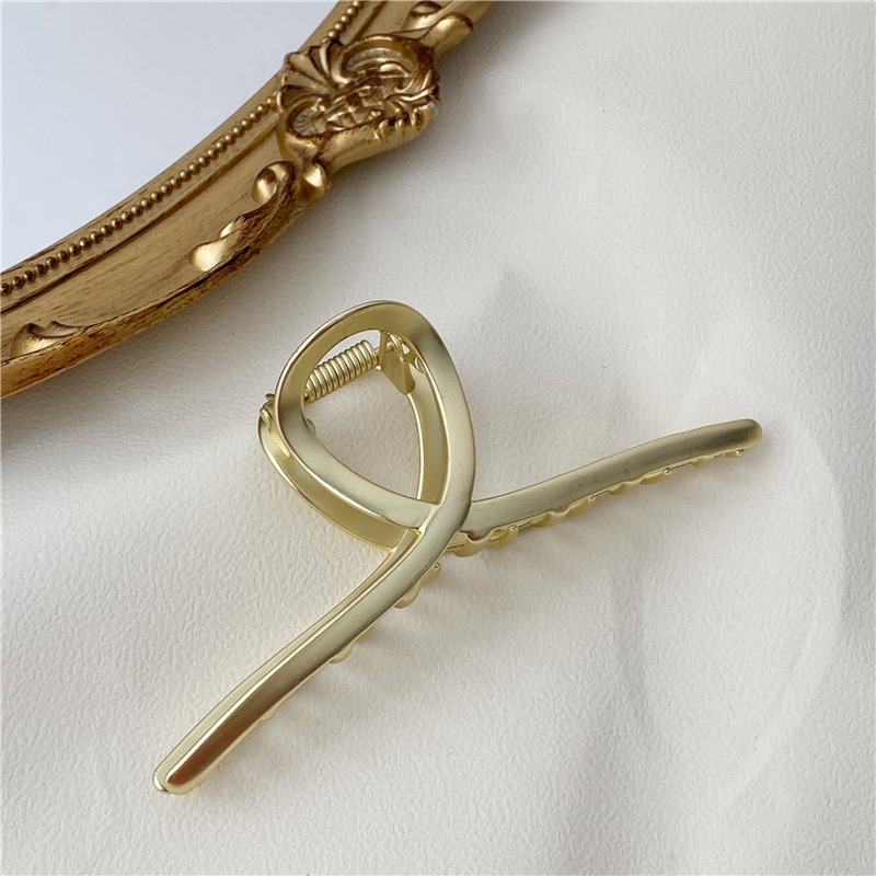 [SG | Super Tight & Smooth] 11.5cm Elegant Metal BIG hair claw for Thick Hair, Korean Style Gold & Silver Metallic hair grasping hair clip clamp hair accessories for women