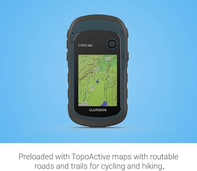 Garmin 010-02256-00 eTrex 22x, Rugged Handheld GPS Navigator, Black/Navy